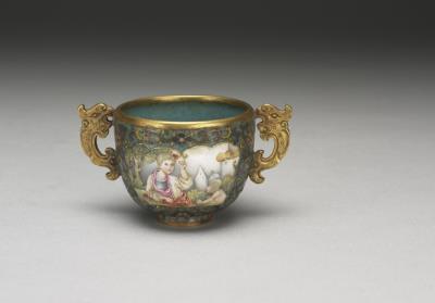 图片[3]-Gold cup with cloisonne and painted enamel decor, Qing dynasty, Qianlong reign (1736-1795)-China Archive